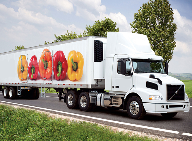 truck on road