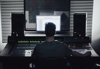 A man watching computer